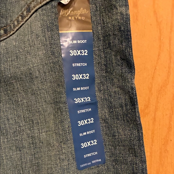 Wrangler Men's Classic Blue Straight Jeans - Picture 4 of 5